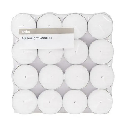 New pack of 48 tea light candles bulk 4 and 9 hour tealight unscented candle