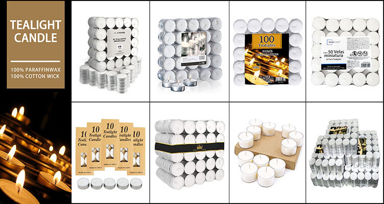 European quality candles bulk pack 200 emergency candle 4 hour burn time white tealight candle