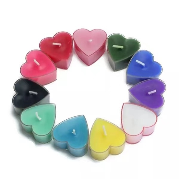 White Tealight Candles Aluminium Tealight 2 Hours Heart Shape Tea Light Candle