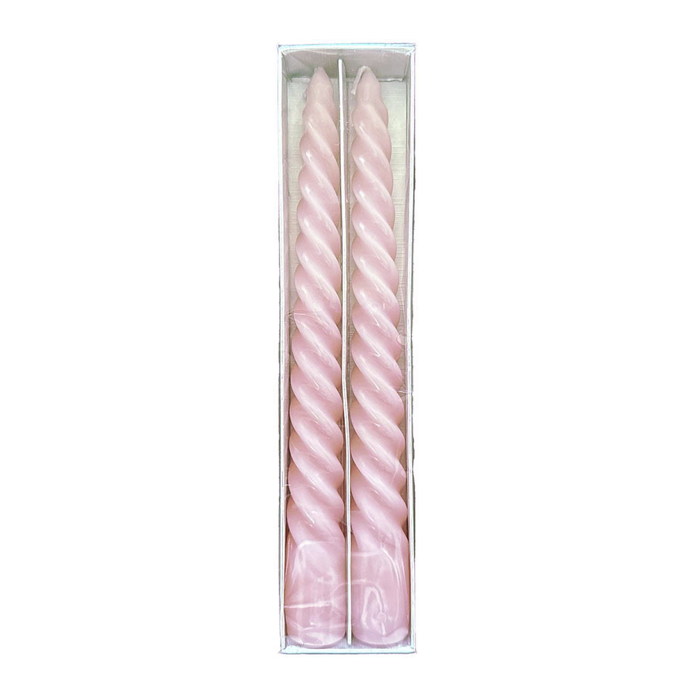 Candle Factory Taper Spiral Twisted Smokeless Dinner Table Wax Candles