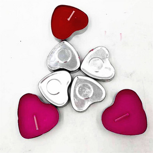 heart shape aluminum cup tealight candle holder in bulk at a preferential price