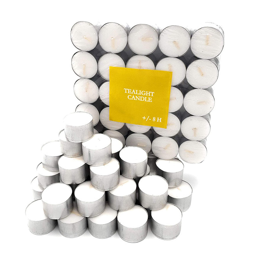 European quality candles bulk pack 200 emergency candle 4 hour burn time white tealight candle