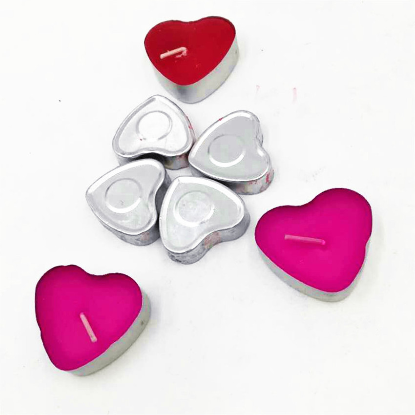 heart shape aluminum cup tealight candle holder in bulk at a preferential price