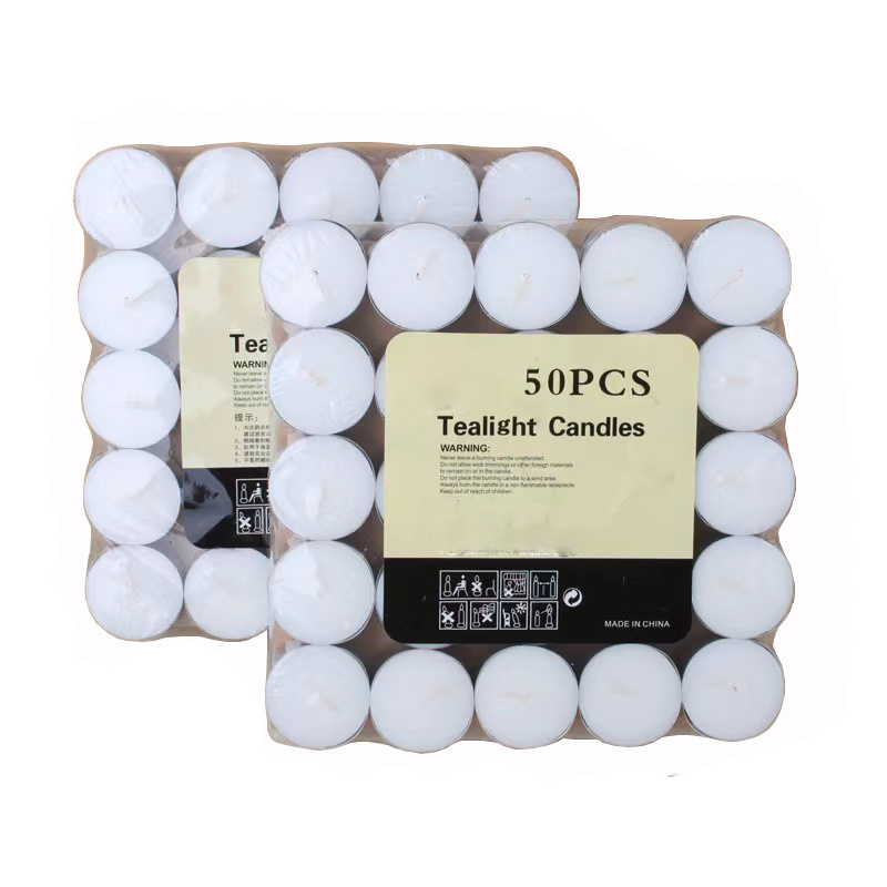 New pack of 48 tea light candles bulk 4 and 9 hour tealight unscented candle