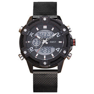 AM3032 factory price wholesale cheap japan movement stainless steel black water resistant men watch