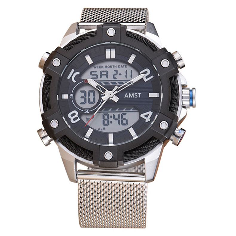 high quality new model AM3032  5ATM water resist japan movt stainless steel digital wrist watch