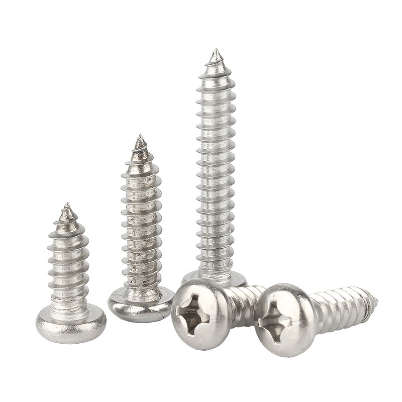 Promotional High Quality SS304 Stainless Steel Phillips Cross Recessed  Pan Head Self-tapping Screws Small Screw