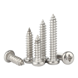 Promotional High Quality SS304 Stainless Steel Phillips Cross Recessed  Pan Head Self-tapping Screws Small Screw