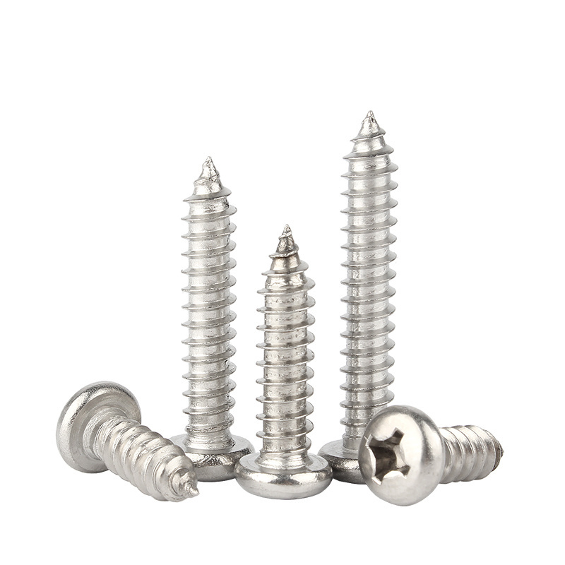 Promotional High Quality SS304 Stainless Steel Phillips Cross Recessed  Pan Head Self-tapping Screws Small Screw