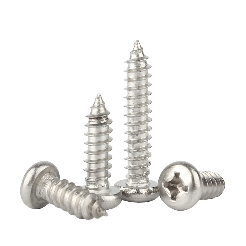 Promotional High Quality SS304 Stainless Steel Phillips Cross Recessed  Pan Head Self-tapping Screws Small Screw