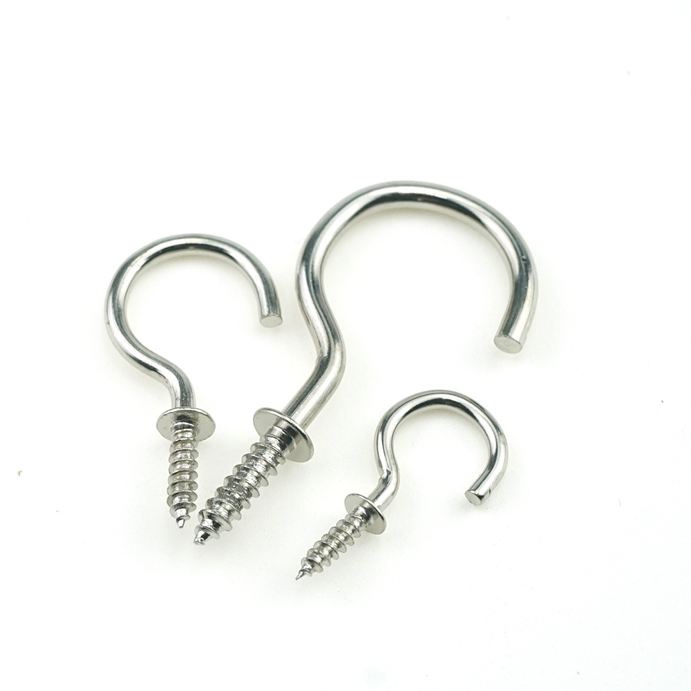 Good Sale Self-tapping  Steel Nickle Plated Brass  C Hook/l Hook Screw, Close Shape Screw Hook