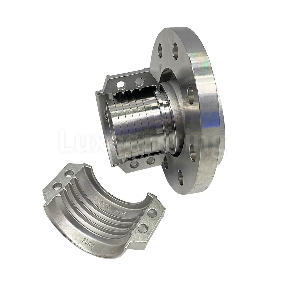 Carbon Steel Rigid Mechanical Shaft Coupling Flexible Collar Shaft Coupling Custom Metal Cnc Milling Flange Gear Coupling