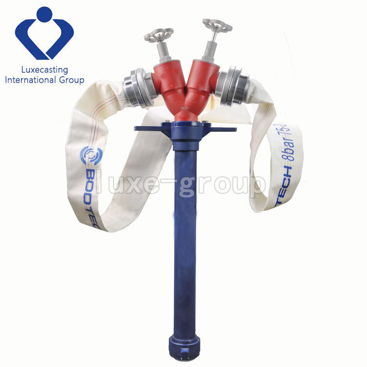 LUXE Gate valve for fire trucks water layflat hose with two diverter and three diverter Hydranten standrohr