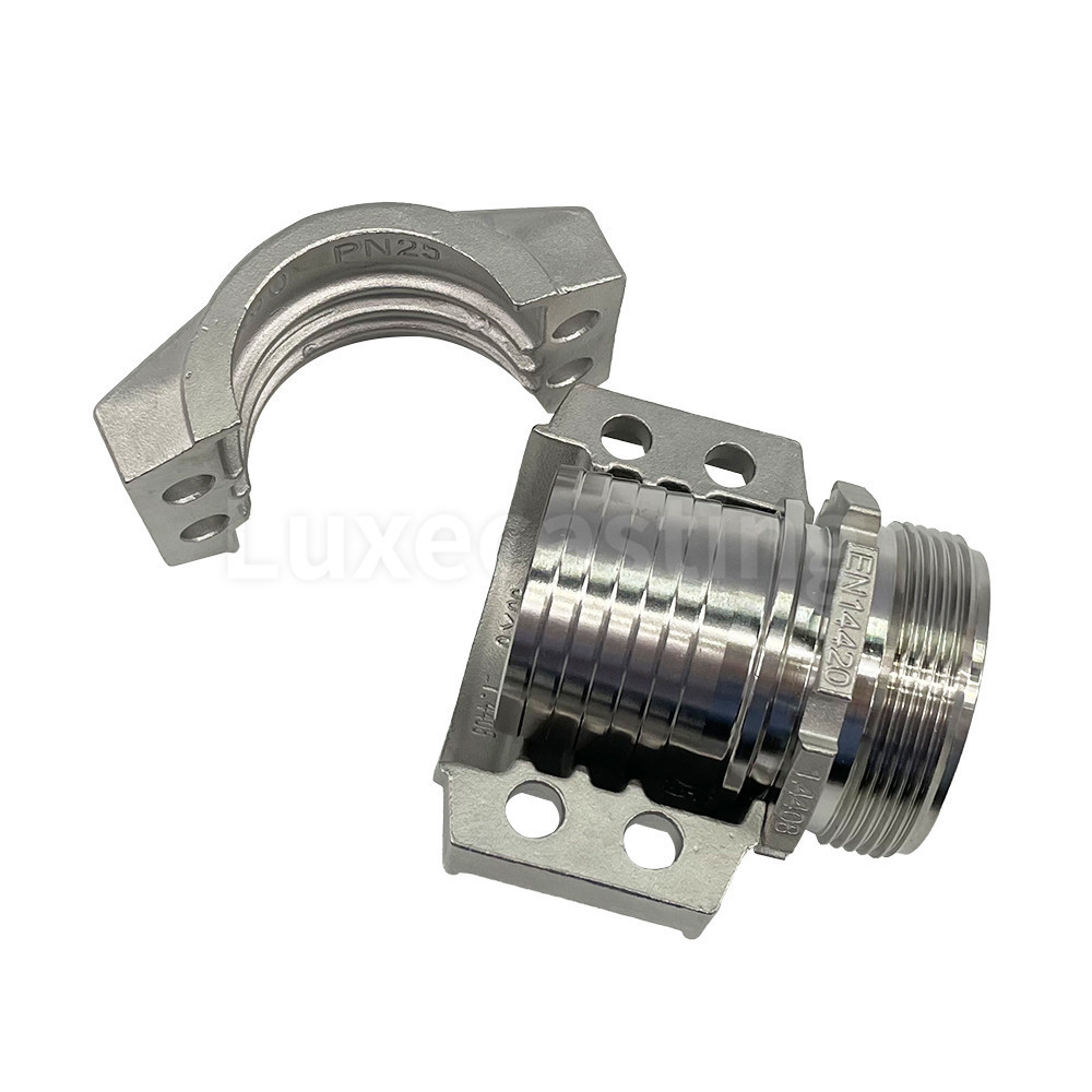 Strong Fittings Pipe Stainless Steel Ss Aluminium Al Din2817 Four Bolt Interlock Universal Hose Metal Safety Clamp