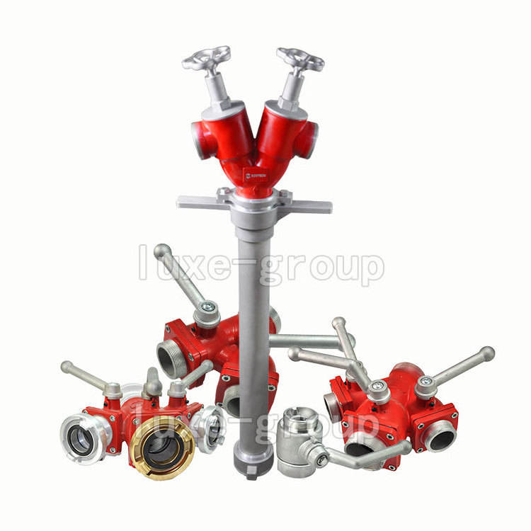 LUXE Gate valve for fire trucks water layflat hose with two diverter and three diverter Hydranten standrohr