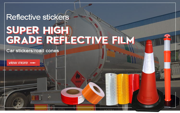 High Quality White And Red Conspicuity 5cm Reflective Tape DOT-C2 For Truck Sticker