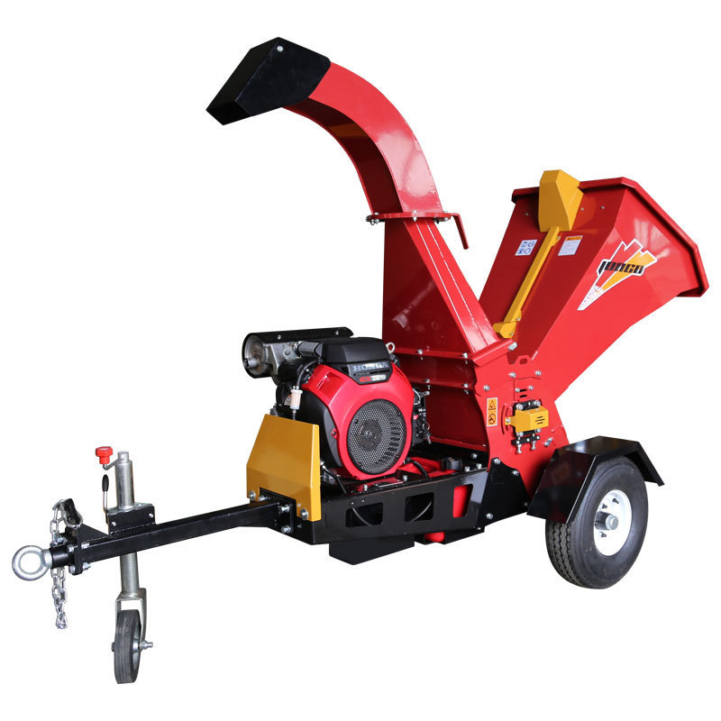 24hp gasoline engine gravity feeding 5 inch towable drum wood chipper