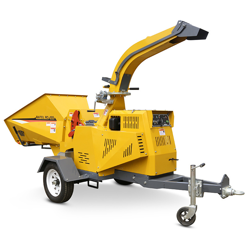 Hot selling chipper wood grinder machine chip crusher 2 cylinder diesel engine 19HP for 6 inch wood pallet shredder for sale