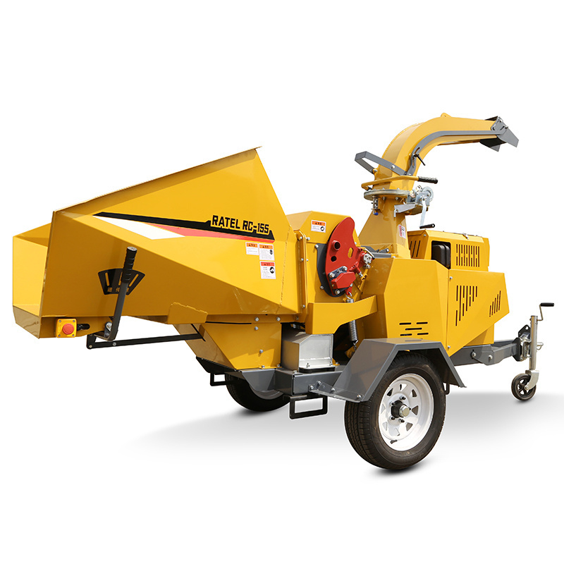 Hot selling chipper wood grinder machine chip crusher 2 cylinder diesel engine 19HP for 6 inch wood pallet shredder for sale