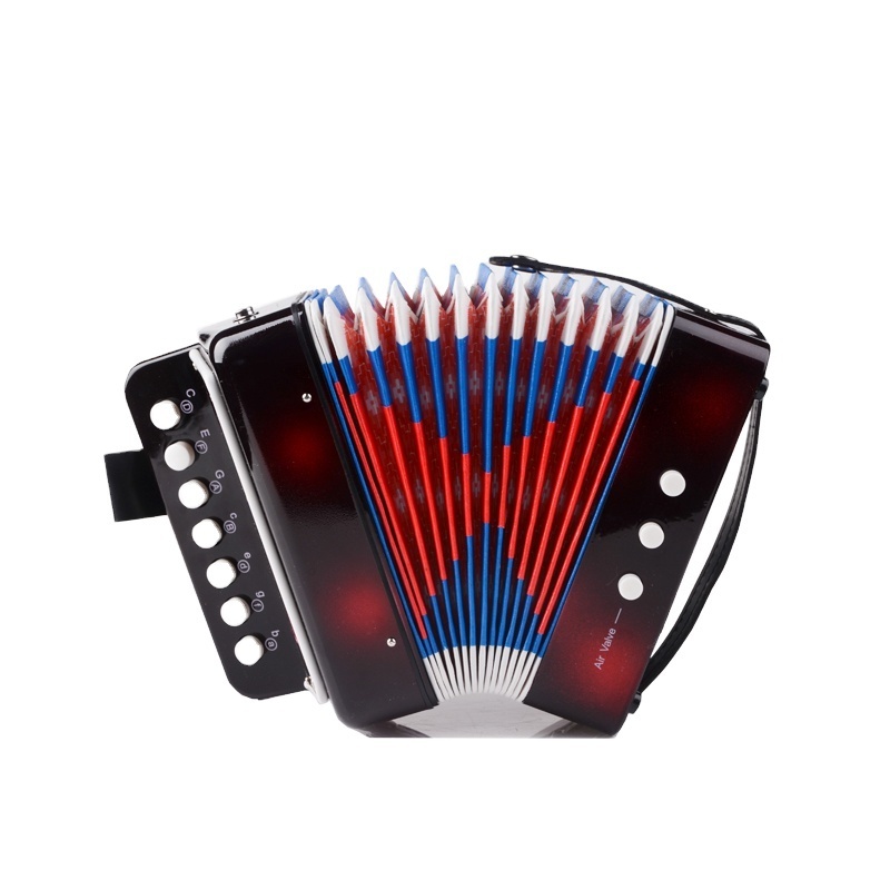 7 key 2 bass popular and cheap acordeon mini toy accordion  for sale