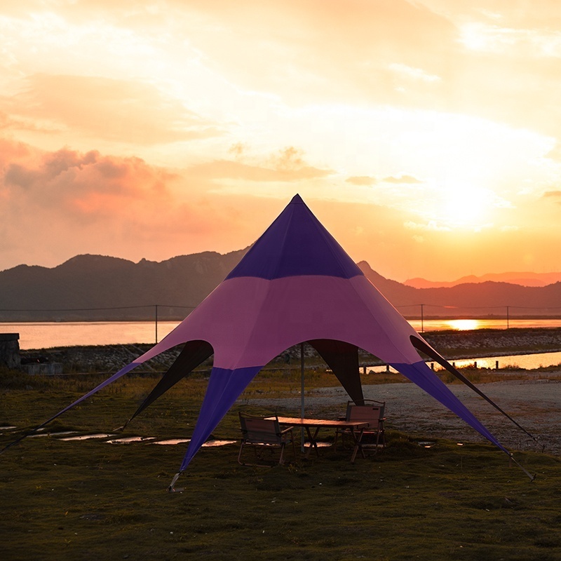 Hot sale factory custom made single double pole star tent