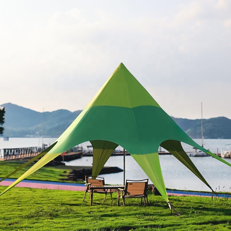 Hot sale factory custom made single double pole star tent