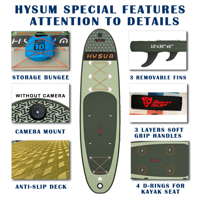 HYSUM A7 OEM ODM Sup Bord Soft Surfboard Paddle Padle Board Set Remos Inflatable Paddle Board