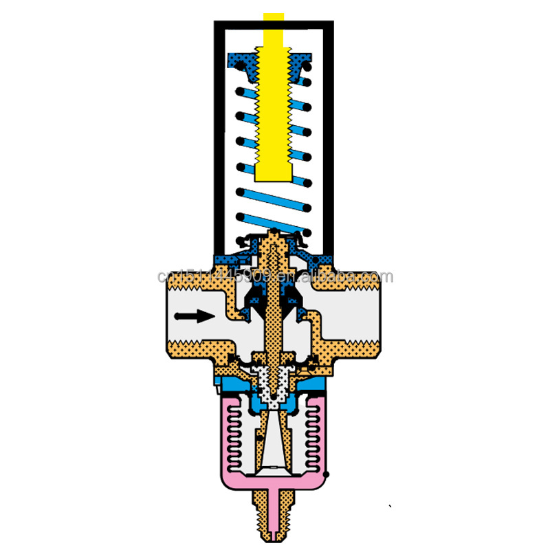 4HP pressure actuated water valve is used for regulating the water flow in refrigeration plants with water-cooled condensers