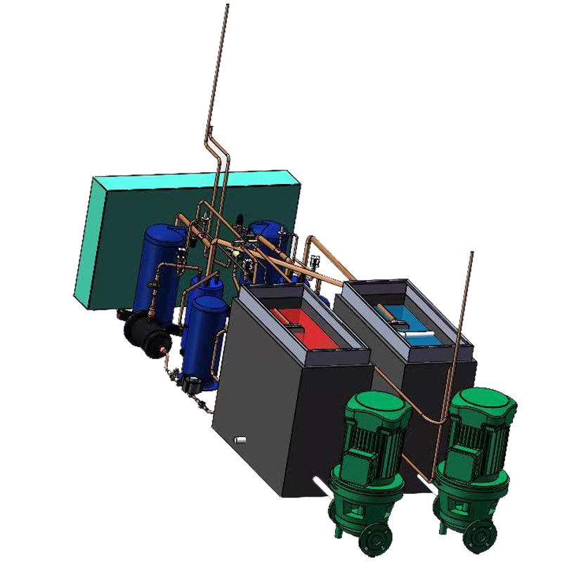 2.5KW PHE evaporator is used for low temperature fluid coolers in glycol cooling system, matching 1HP MLBP coolant compressors