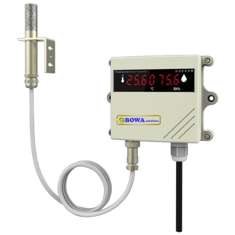 Temperature and humidity transmitters invert analog signal into electric signal to variable speed compressor or fan motor in AC