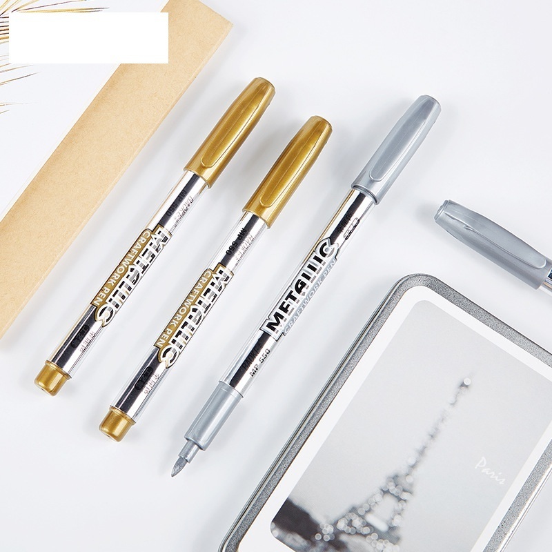 Wholesale branded gold silver ink metallic pens paint marker