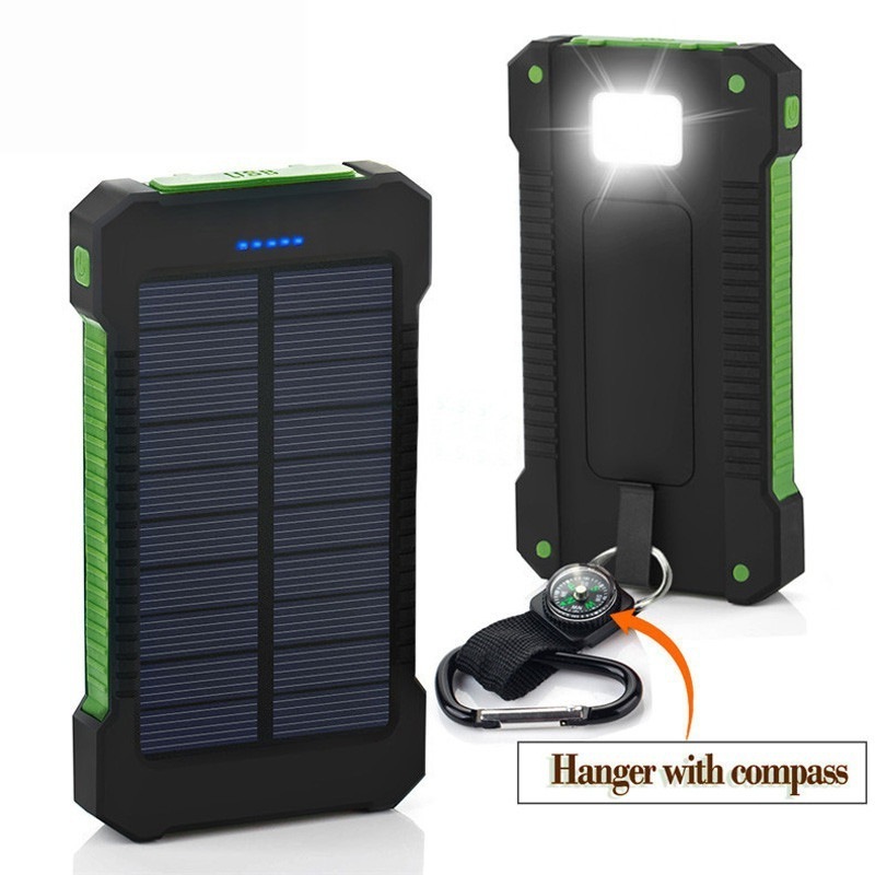 Solar panel  Charger 20000mAh Portable Outdoor Mobile Power Bank Camping External Backup Battery Pack portable solar power banks