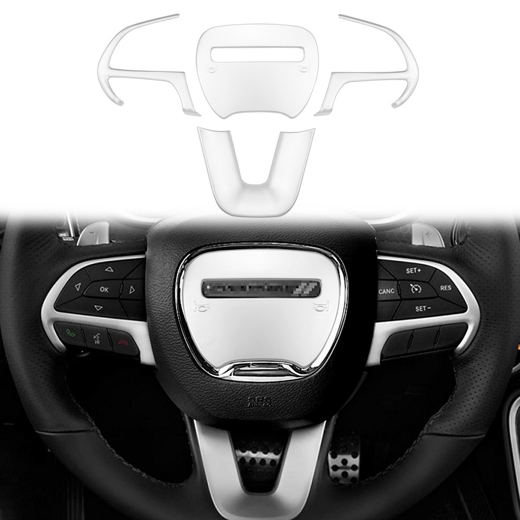 Steering Wheel Cover Trim Decal Sticker Interior Accessories for Dodge Charger Challenger Durang 2015-2021