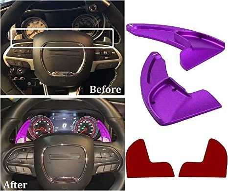 2PCS Shift Paddles Cover Extension Steering Wheel Shifter Extended Trim Decor For Dodge Jeep Grand Cherokee 2015-2021