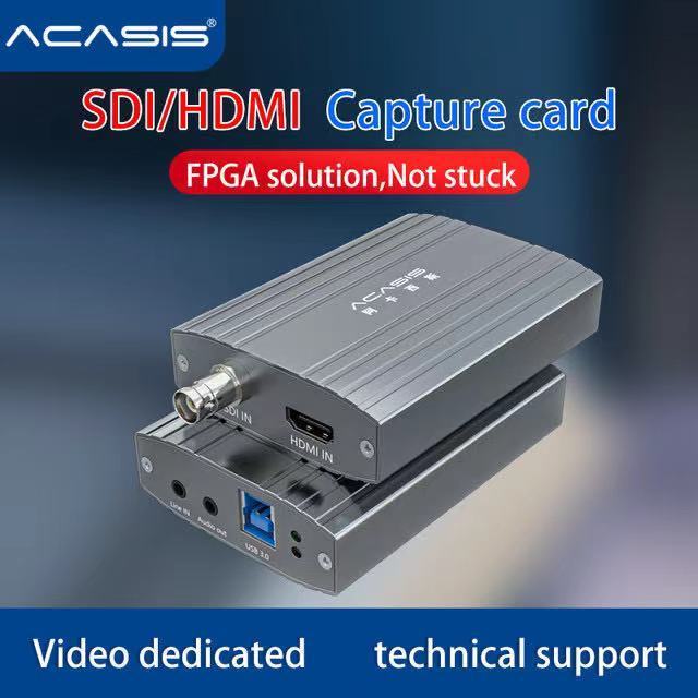 Acasis High Quality 2 Channel SDI&HD USB3.0 Video Capture Card Switch for PS4 Game Live/NS Camera 4K Recording