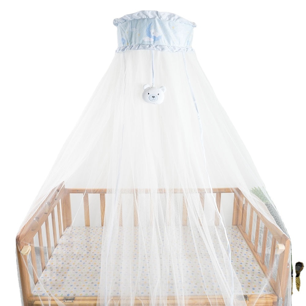 Sunnozy baby mosquito net with bracket, court floor to ceiling full cover mosquito net, newborn universal gauze net