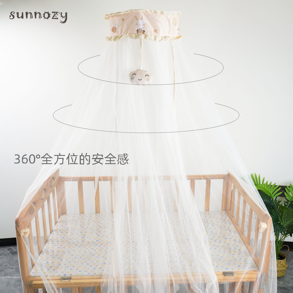 Sunnozy baby mosquito net with bracket, court floor to ceiling full cover mosquito net,baby bed mosquito net