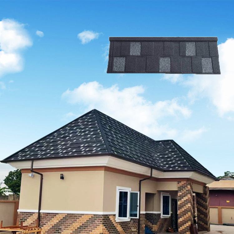 Stone Coated Roof Metal Tile Wooden House Decorative Roof Tile in Ghana Nigeria