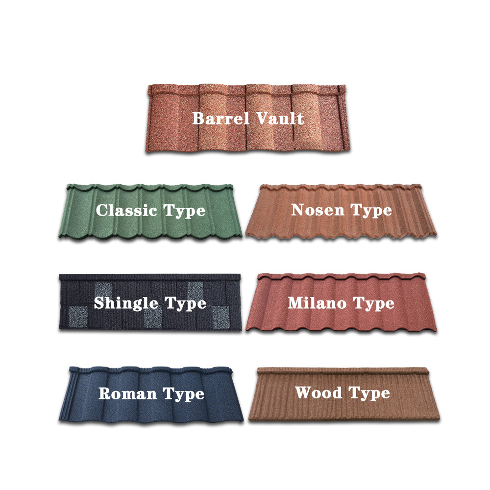 Stone Coated Roof Metal Tile Wooden House Decorative Roof Tile in Ghana Nigeria