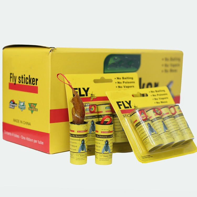 Sticky Fly Ribbon Strips Tape, Flies Trap Catcher, Gnat Killer Indoors/Outdoors