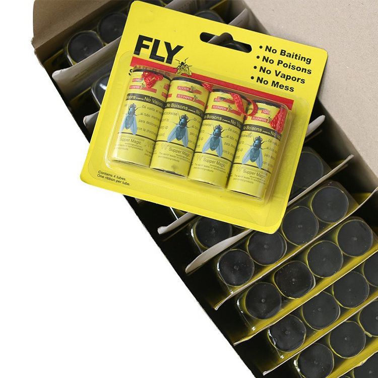 Sticky Fly Ribbon Strips Tape, Flies Trap Catcher, Gnat Killer Indoors/Outdoors