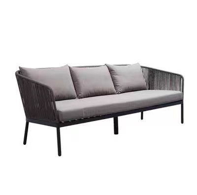 Modern Single Design Patio Furniture Aluminum Frame Rattan Garden sofas Outdoor Sofa Set