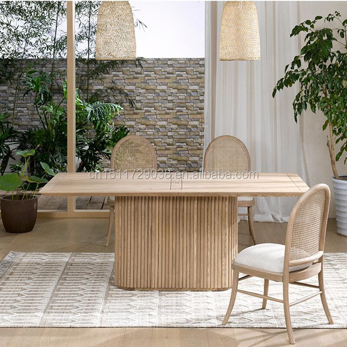 High quality Vietnam Malaysia indoor furniture solid wood cane/rattan dining chair wholesale