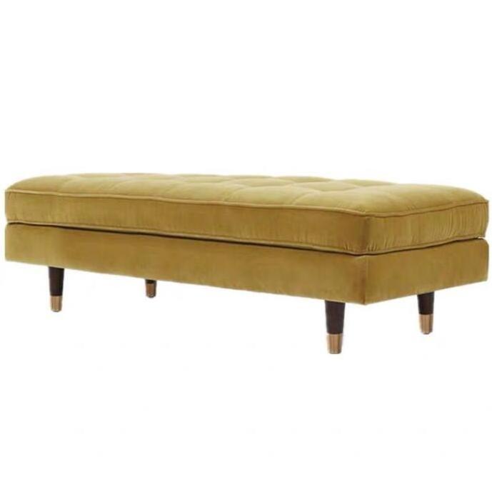 Hot selling Custom modern living room bench home fabric velvet bed ottoman bench