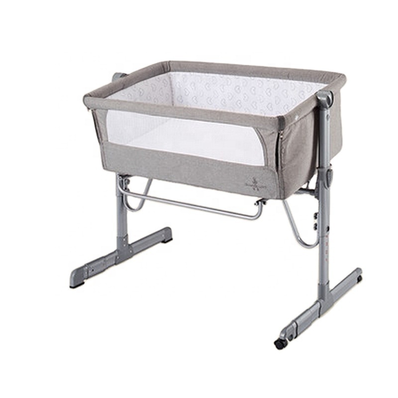 Height Adjustable Baby Bedside Crib Newborn Swing Bassinet