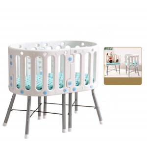 Baby Bed Folding Cradle Splicing Large Swinging Crib Cot