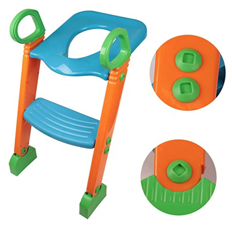 Baby Kids Toilet Training Step Stool Toilet Trainer Potty Chair Ladder Cushion baby potty