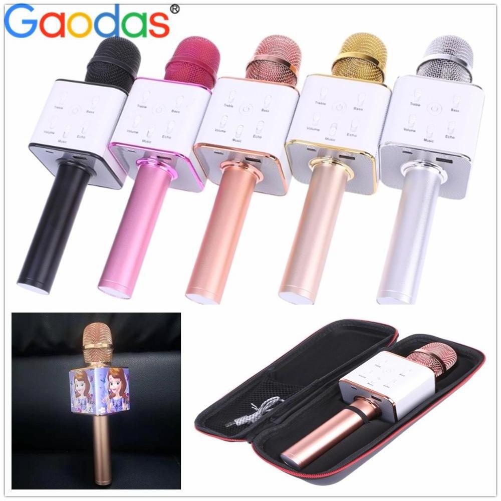 Mini conference mobile phone handheld OEM kids gifts wireless speaker singing karaoke microphone