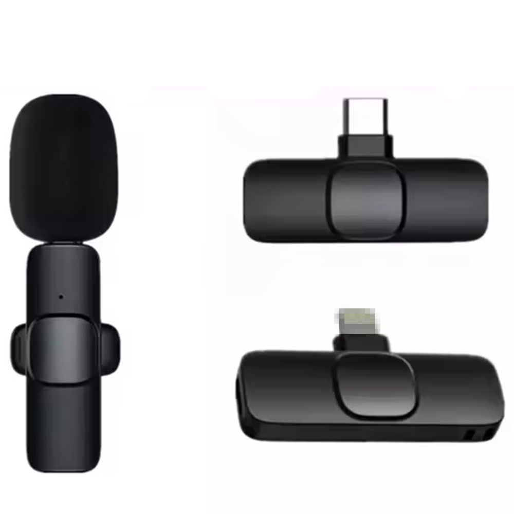 Factory wholesale Portable Wireless Stereo Lavalier Microphone Live Interview Outdoor Mini Noise Cancelling Lapel Mic