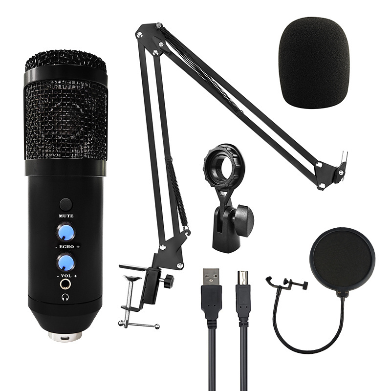 Original Professional Wired Gaming Microphone Cardioid Condenser USB RGB Live Streaming Equipment with Noise Cancelling Function